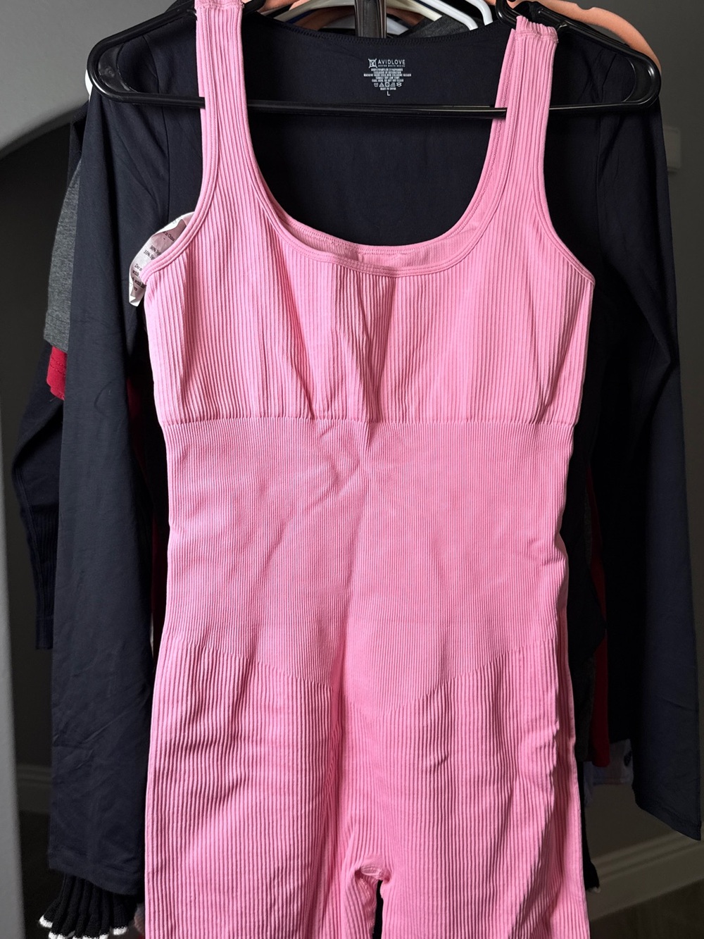Pink Ribbed Tank Romper - Picture 3 of 4
